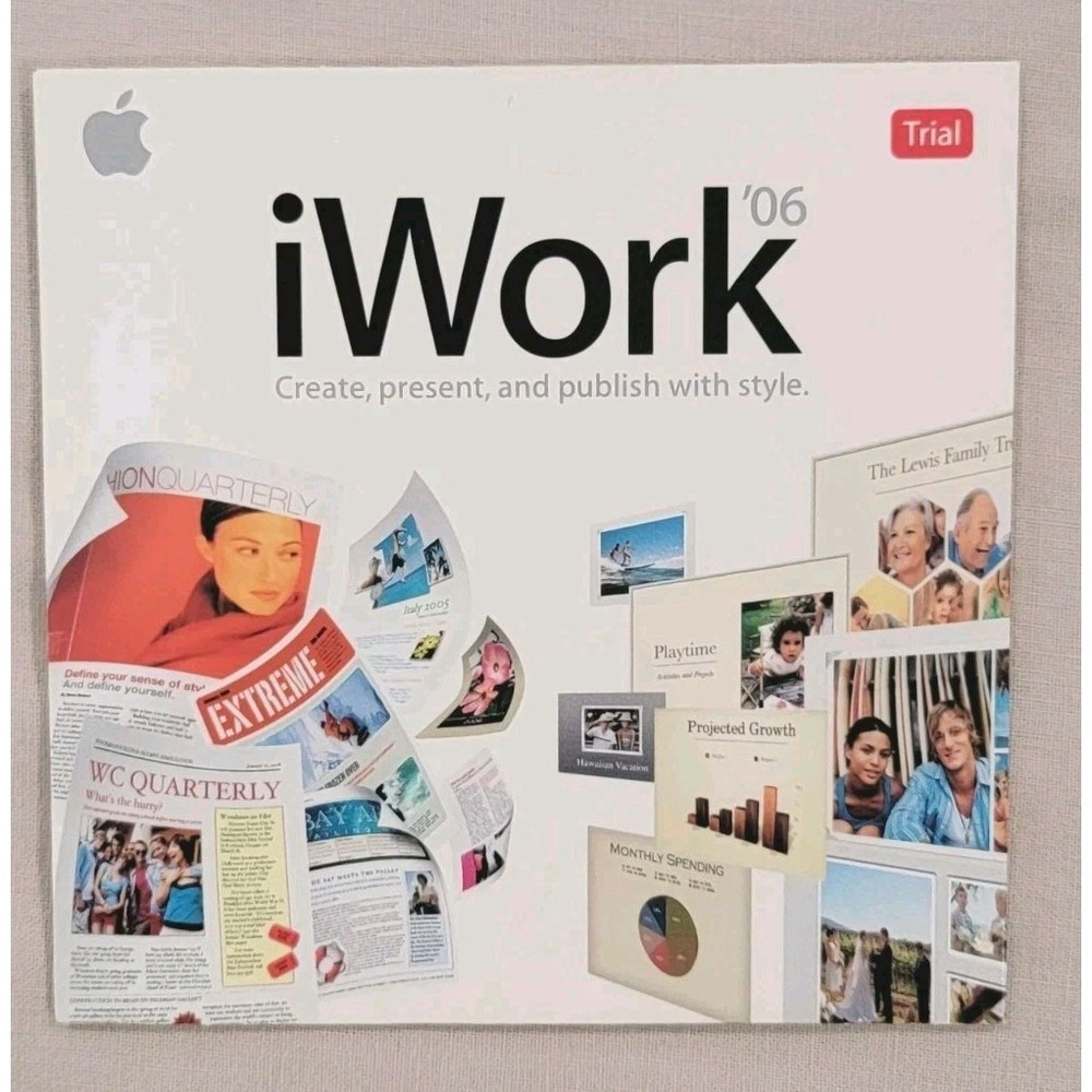 iWork '06 Apple Mac DVD 602-5995-A Trial DVD New‎